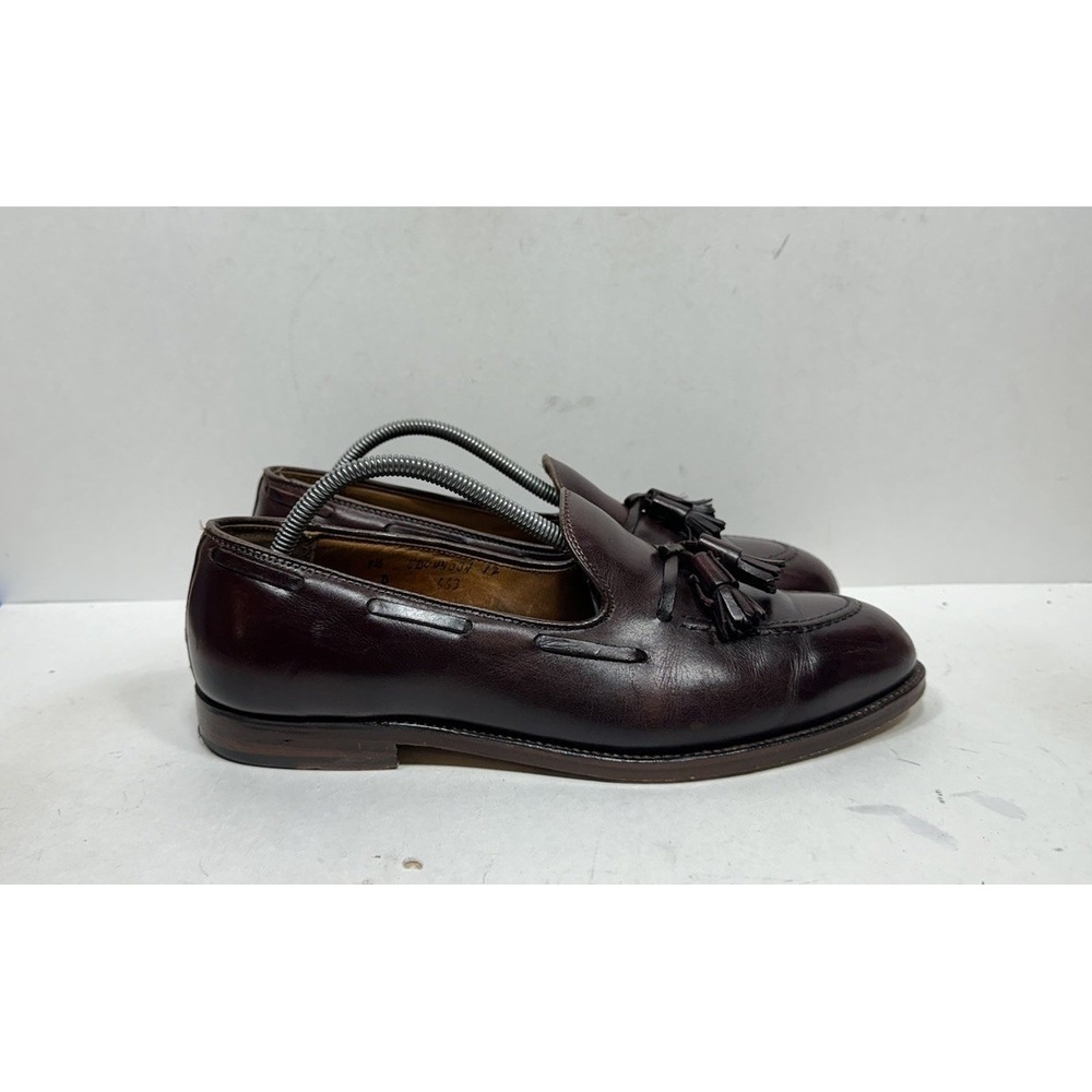 Alden New England 663 Burgundy Calfskin Tassel Loafer Dress Shoes Mens 9.5 D/EE
